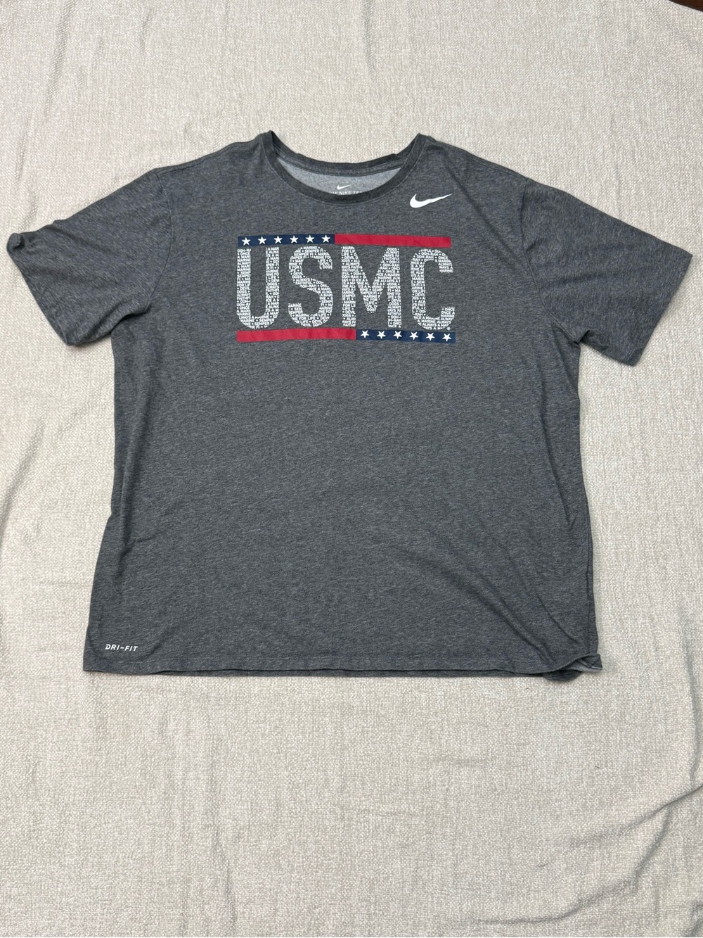 Nike Dri-FIT USMC Marine Corps Patriotic Graphic Tee XXL Athleisure